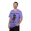 Brew or Treat Fill My Cup Halloween tee - vampire Bert the gecko in cape and sunglasses holding pumpkin bucket - front print on burnt orange ring-spun cotton by Coo Coos Coffee Florida Brew Crew