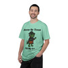 Brew or Treat Fill My Cup Halloween tee - vampire Bert the gecko in cape and sunglasses holding pumpkin bucket - front print on burnt orange ring-spun cotton by Coo Coos Coffee Florida Brew Crew