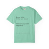 Error 404 Coffee Not Found tee - monospace terminal text reading Coffee not found Restarting brew sequence - front print on mint green ring-spun cotton by Coo Coos Coffee Florida Brew Crew