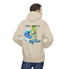Bert Surfboard and Coffee Hoodie | Surf Gecko Fleece Pullover | Florida Brew Crew Gift