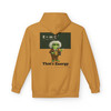 Al Bert-stein hoodie - Bert the gecko as Einstein at chalkboard with E equals mC squared where C is coffee and Thats Energy text - back print fleece pullover by Coo Coos Coffee Florida Brew Crew