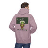 Al Bert-stein hoodie - Bert the gecko as Einstein at chalkboard with E equals mC squared where C is coffee and Thats Energy text - back print fleece pullover by Coo Coos Coffee Florida Brew Crew