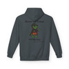 Brew or Treat Fill My Cup Halloween hoodie - vampire Bert the gecko in cape with pumpkin bucket - back print seasonal drop fleece pullover by Coo Coos Coffee Florida Brew Crew