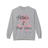 Petals And Pour Overs Fleece Crewneck Sweatshirt