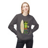 Bert Surfboard Crewneck Sweatshirt | Surf Gecko Coffee Fleece | Florida Brew Crew Gift