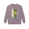 Bert Surfboard Crewneck Sweatshirt | Surf Gecko Coffee Fleece | Florida Brew Crew Gift