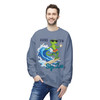 Bert Surfboard Crewneck Sweatshirt | Surf Gecko Coffee Fleece | Florida Brew Crew Gift