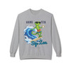 Bert Surfboard Crewneck Sweatshirt | Surf Gecko Coffee Fleece | Florida Brew Crew Gift