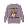 Geckos Don't Sleep They Drum Fleece Crewneck Sweatshirt