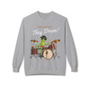 Geckos Don't Sleep They Drum Crewneck Sweatshirt | Drummer Bert Fleece | Coffee Lover Gift