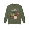 Geckos Don't Sleep They Drum Crewneck Sweatshirt | Drummer Bert Fleece | Coffee Lover Gift