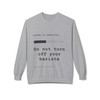 Coffee Is Compiling crewneck in grey - funny programmer coffee sweatshirt with loading bar at 47 percent - Coo Coos Coffee