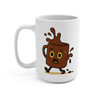 Close-up of the Spilly Jill coffee character artwork on the Spilly Jill 15oz mug