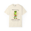 Back in My Day, Coffee Was Coffee coffee t-shirt — grumpy gecko Bert, “coffee was coffee” printed on the front, ivory
