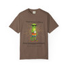 Powered by Coffee & Mild Disappointment coffee t-shirt — deadpan gecko Bert, “coffee and mild disappointment” printed on the front, espresso