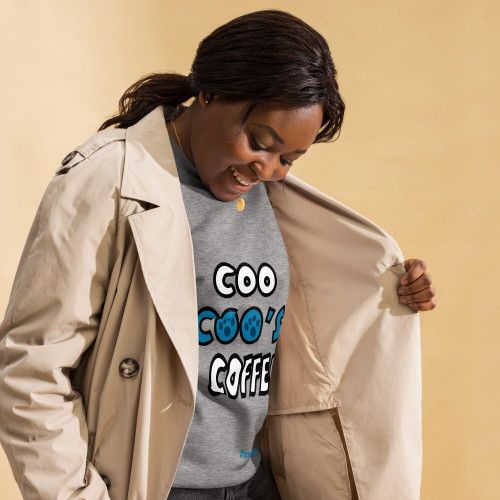 Coo Coo's Coffee with paws
sweatshirt grey open coat