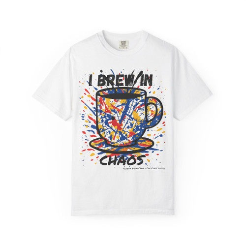 Chaos Brew – Abstract Coffee Art Tee