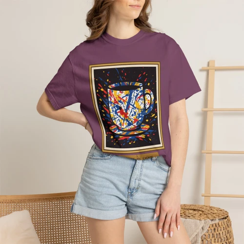 Chaos Brew – Abstract Coffee Art Tee