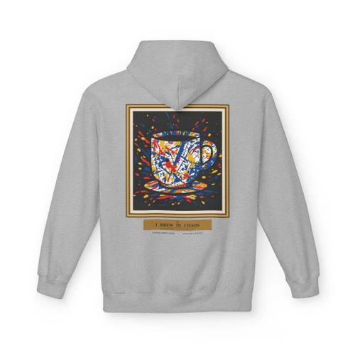 I Brew in Chaos – Abstract Coffee Art Hoodie