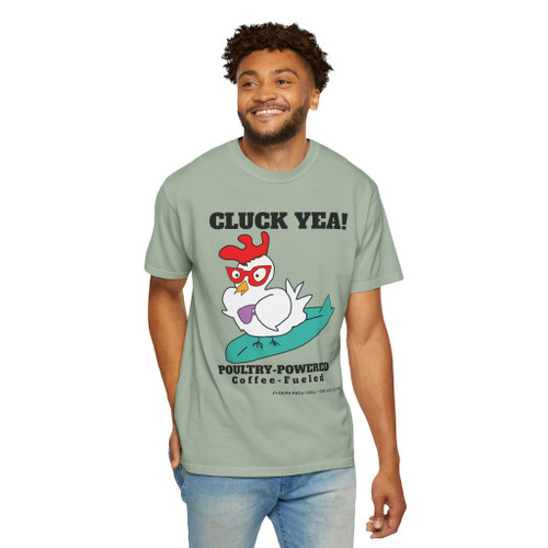 Miss Sally Rides Again – Poultry Surf Coffee Tee