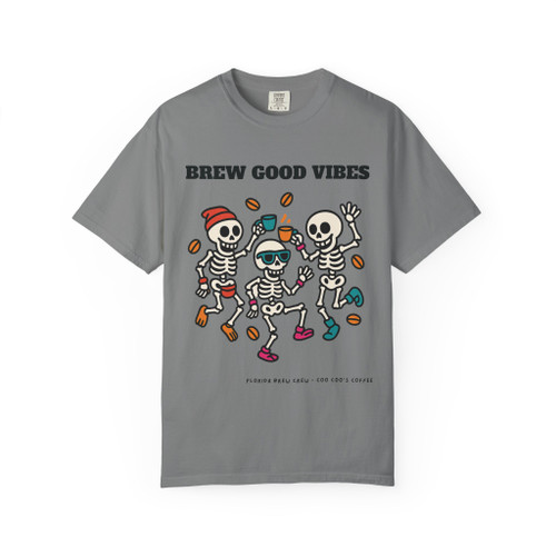 Brew Good Bones – Dancing Skeletons Tee by Coo Coo’s Coffee
