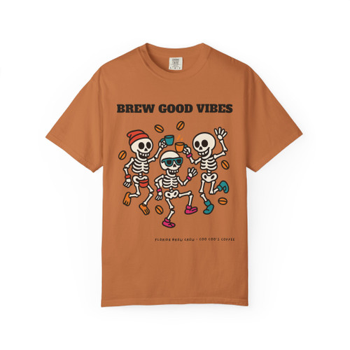 Brew Good Bones – Dancing Skeletons Tee by Coo Coo’s Coffee