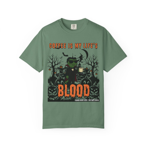 Count Brew-cula – Life’s Blood Tee by Coo Coo’s Coffee