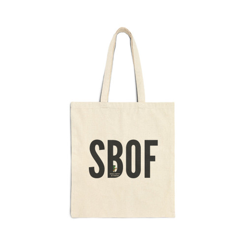 SBOF canvas tote with peek-a-boo Bert inside the “B” — 15×16 cotton — Coo Coo’s Coffee
