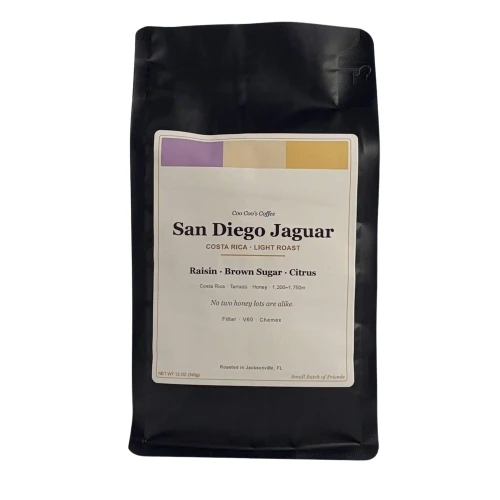 Costa Rica Tarrazú Honey Light Roast – Brown Sugar & Stone Fruit 12oz bag