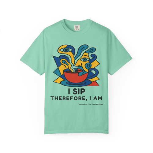 I Sip, Therefore I Am – Coffee Philosophy Graphic Tee