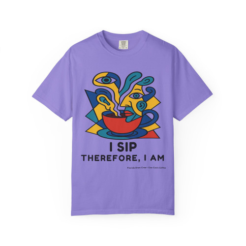 I Sip, Therefore I Am – Coffee Philosophy Graphic Tee