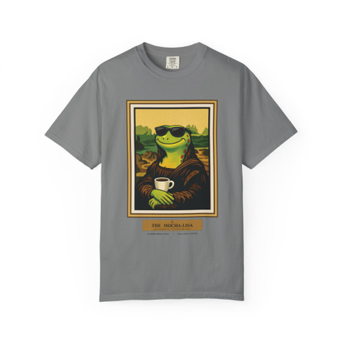The Mocha-Lisa Tee | Bert Mona Lisa Coffee Art T-Shirt | Funny Art Lover Gift