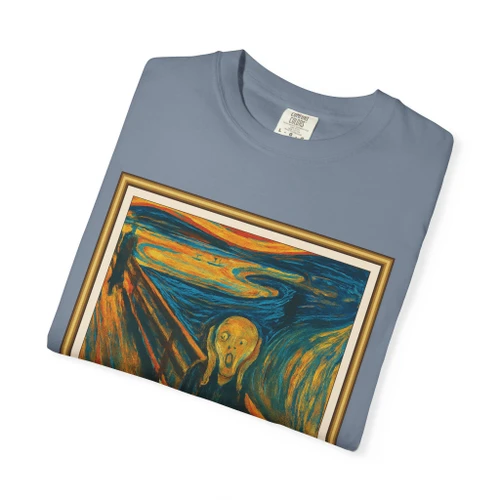 Out of Coffee Tee | The Scream Coffee Art Graphic T-Shirt | Funny Art Lover Gift
