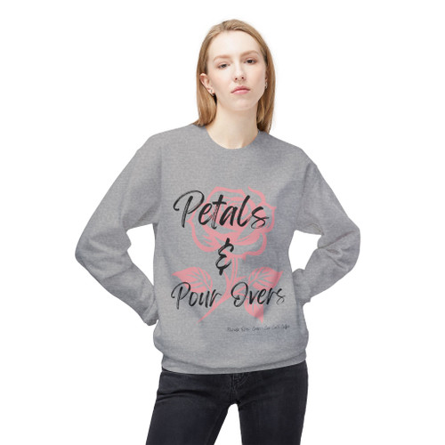 Petals And Pour Overs Fleece Crewneck Sweatshirt