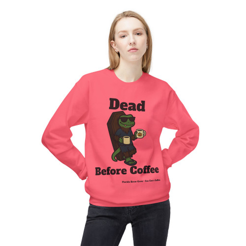 Dead Before Coffee Fleece Crewneck Sweatshirt