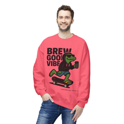 Brew Good Vibes Fleece Crewneck Sweatshirt