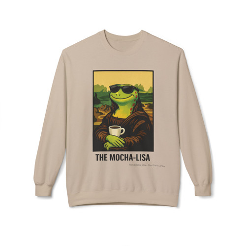 The Mocha-Lisa Funny Coffee Crewneck | Art Parody Sweatshirt | Coffee Lover Gift