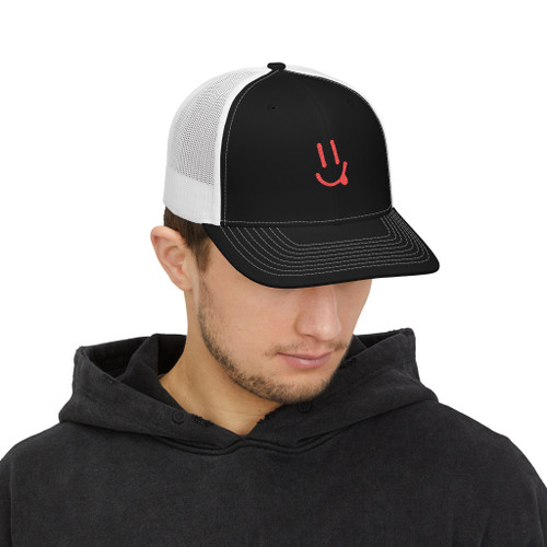 Happy Face Richardson Snapback Trucker Cap (Embroidery)