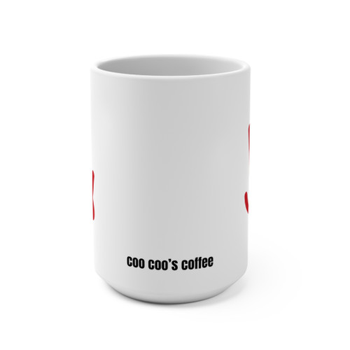 Happy Face Coffee Mug | Coo Coo's Coffee 15oz Ceramic | Smiley Face Coffee Lover Gift