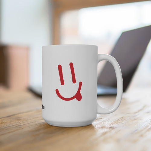 Happy Face Coffee Mug | Coo Coo's Coffee 15oz Ceramic | Smiley Face Coffee Lover Gift