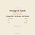 Orange & Sands soy wax melt, cream label