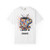 Chaos Brew tee with abstract coffee cup and colorful splatter art – Coo Coo’s Coffee shirt for creatives and caffeine lovers. White front print