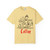 Black barista sketch t-shirt with red “Coffee” text – Brew Like You Mean It design by Coo Coo’s Coffee. Butter front print