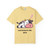 Butter yellow tee with adorable cow graphic and coffee humor slogan – Caffeinate Me, Moo shirt by Coo Coo’s Coffee.