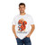 It Deserves Action t-shirt – Childhood cancer awareness tee with Lego squirrel tribute design by Coo Coo’s Coffee, white, male model