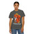 It Deserves Action t-shirt – Childhood cancer awareness tee with Lego squirrel tribute design by Coo Coo’s Coffee, pepper female model
