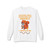 It Deserves Action sweatshirt – Childhood cancer tribute with Lego squirrel and bravery beads honoring Jaxen by Coo Coo’s Coffee, White