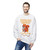 It Deserves Action sweatshirt – Childhood cancer tribute with Lego squirrel and bravery beads honoring Jaxen by Coo Coo’s Coffee, White, Male model