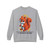 Sand color sweatshirt with pixel squirrel and orange cancer ribbon, awareness coffee apparel by Coo Coo’s Coffee.