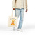 Tote bag with gold childhood cancer ribbon and bravery beads – Let’s Be the Action by Coo Coo’s Coffee